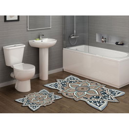 Mijölnir Juego de alfombras de baño Crema